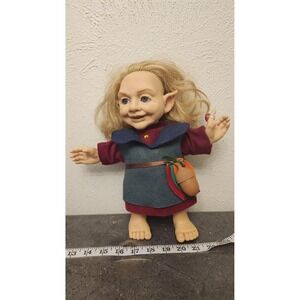 Berenguer Elf Doll Blonde Hair Pointed Ears Felt Outfit Acorn Pouch Ring RARE
